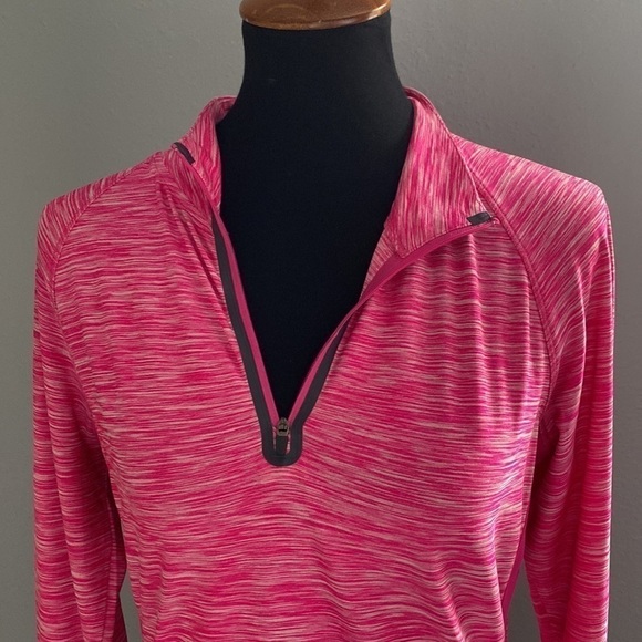 Pink marl half zip athletic dri fit jacket top Medium - Picture 5 of 12